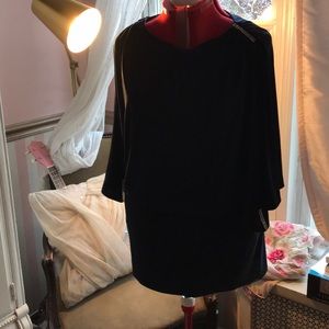 Navy blue and crystal embellished dress